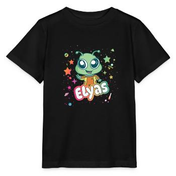 ELYAS - Beau nom de garçon avec un extraterrestre mignon - T-shirt bio MINI CREATOR Stanley/Stella Enfant - noir - Devant - Mikhail (115cm)