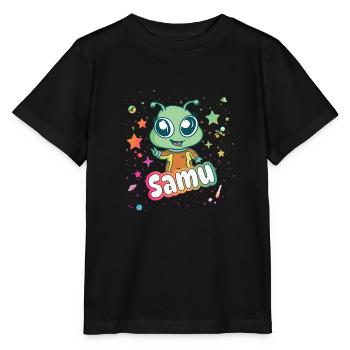 SAMU - Beau nom de garçon avec un extraterrestre mignon - T-shirt bio MINI CREATOR Stanley/Stella Enfant - noir - Devant - Mikhail (115cm)