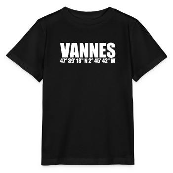 Coordonnées de Vannes - T-shirt bio MINI CREATOR Stanley/Stella Enfant - noir - Devant - Mikhail (115cm)