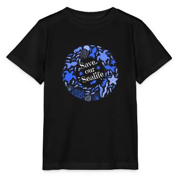 Ocean Pollution - Save Our Sealife - Stanley/Stella MINI CREATOR Kids’ T-Shirt - black - Front - Mikhail (115cm)