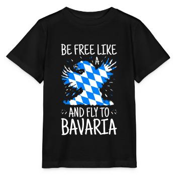 Drapeau bavarois d’occasion Look Drapeau bavarois Vintage - T-shirt bio MINI CREATOR Stanley/Stella Enfant - noir - Devant - Mikhail (115cm)