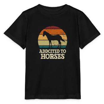 Horse lover horse lover - Stanley/Stella MINI CREATOR Kids’ T-Shirt - black - Front - Mikhail (115cm)
