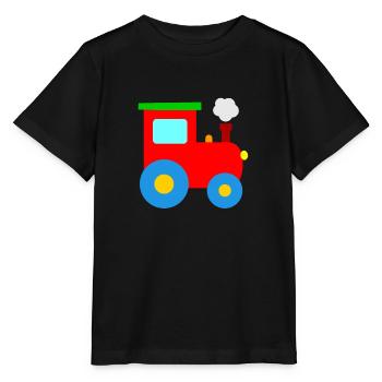 Locomotive à vapeur - T-shirt bio MINI CREATOR Stanley/Stella Enfant - noir - Devant - Mikhail (115cm)