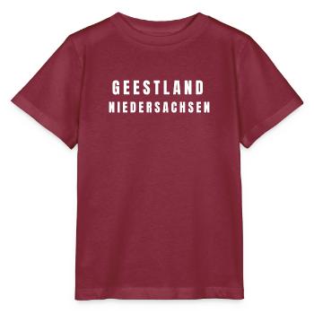 Geestland⁠ Niedersachsen - Stanley/Stella Kinder T-Shirt MINI CREATOR  - Burgunderrot - Vorne - Kain (125cm)