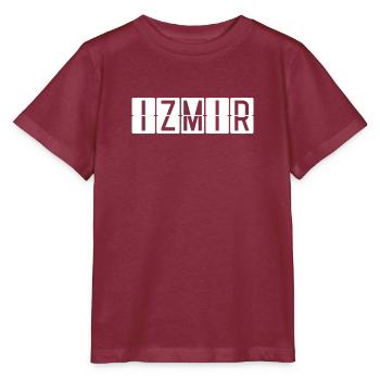 Izmir Flughafentafel - Stanley/Stella Kinder T-Shirt MINI CREATOR  - Burgunderrot - Vorne - Kain (125cm)