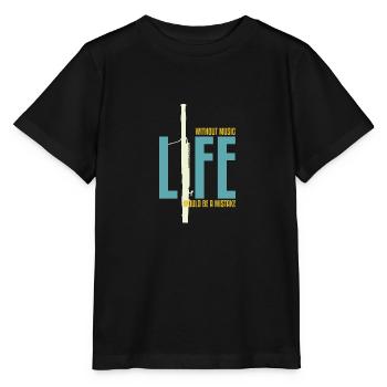 Cadeau d'instrument basson basson - T-shirt bio MINI CREATOR Stanley/Stella Enfant - noir - Devant - Mikhail (115cm)