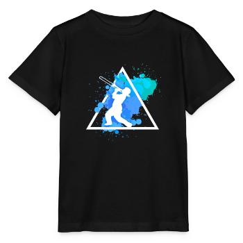 trombone - T-shirt bio MINI CREATOR Stanley/Stella Enfant - noir - Devant - Mikhail (115cm)