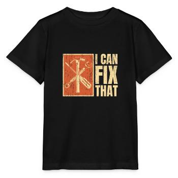 Craftsmen repair gift - Stanley/Stella MINI CREATOR Kids’ T-Shirt - black - Front - Mikhail (115cm)