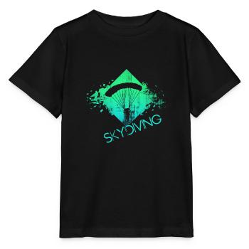 skydiving parachuting parachute - Stanley/Stella MINI CREATOR Kids’ T-Shirt - black - Front - Mikhail (115cm)