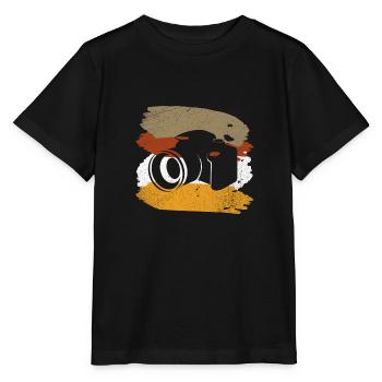appareil photo - T-shirt bio MINI CREATOR Stanley/Stella Enfant - noir - Devant - Mikhail (115cm)