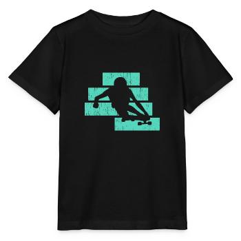 Longboard - Stanley/Stella MINI CREATOR Kids’ T-Shirt - black - Front - Mikhail (115cm)