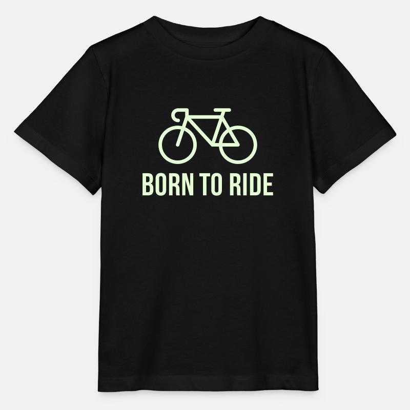 Born To Ride (Bicyclette / Vélo De Course) - T-shirt bio MINI CREATOR Stanley/Stella Enfant - noir