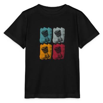 drums perkussion djembe - Stanley/Stella Kinder T-Shirt MINI CREATOR  - Schwarz - Vorne - Mikhail (115cm)
