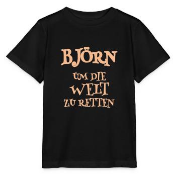 Held Björn - Stanley/Stella Kinder T-Shirt MINI CREATOR  - Schwarz - Vorne - Mikhail (115cm)