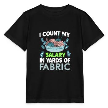 I calculate my salary in Yards of Fabric - Stanley/Stella MINI CREATOR Kids’ T-Shirt - black - Front - Mikhail (115cm)
