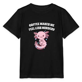 Le café me laisse moins meurtrier et sarcastique l - T-shirt bio MINI CREATOR Stanley/Stella Enfant - noir - Devant - Mikhail (115cm)