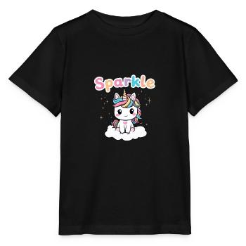 Magie de la licorne scintillante pour les rêveurs et les croyants - T-shirt bio MINI CREATOR Stanley/Stella Enfant - noir - Devant - Mikhail (115cm)