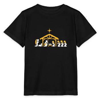 crèche - T-shirt bio MINI CREATOR Stanley/Stella Enfant - noir - Devant - Mikhail (115cm)