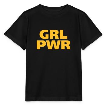 GRL PWR girl Power cool filles fortes femmes en forme - T-shirt bio MINI CREATOR Stanley/Stella Enfant - noir - Devant - Mikhail (115cm)