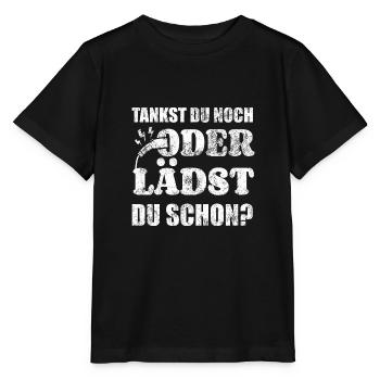 Elektroauto - E-Auto Aufladen Spruch - Stanley/Stella Kinder T-Shirt MINI CREATOR  - Schwarz - Vorne - Mikhail (115cm)