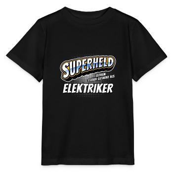 Superheld, clever getarnt als Elektriker - Stanley/Stella Kinder T-Shirt MINI CREATOR  - Schwarz - Vorne - Mikhail (115cm)