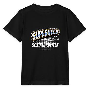Superheld, clever getarnt als Sozialarbeiter - Stanley/Stella Kinder T-Shirt MINI CREATOR  - Schwarz - Vorne - Mikhail (115cm)