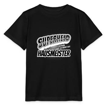 Superheld, clever getarnt als Hausmeister - Stanley/Stella Kinder T-Shirt MINI CREATOR  - Schwarz - Vorne - Mikhail (115cm)