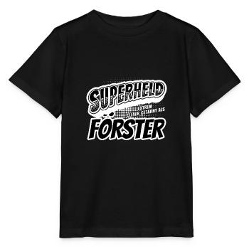 Superheld, clever getarnt als Förster - Stanley/Stella Kinder T-Shirt MINI CREATOR  - Schwarz - Vorne - Mikhail (115cm)
