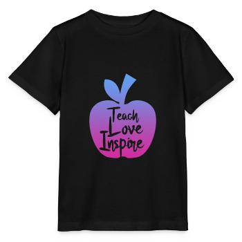 teacher teach love inspire - Stanley/Stella Kinder T-Shirt MINI CREATOR  - Schwarz - Vorne - Mikhail (115cm)