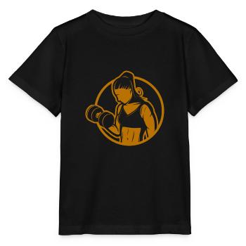 Bodybuilding - Gewichtheben - Fitness - Workout - Stanley/Stella Kinder T-Shirt MINI CREATOR  - Schwarz - Vorne - Mikhail (115cm)