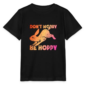 Don't worry be hoppy - Stanley/Stella MINI CREATOR Kids’ T-Shirt - black - Front - Mikhail (115cm)