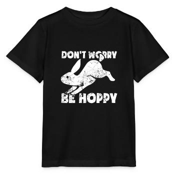 Don't worry be hoppy - Stanley/Stella MINI CREATOR Kids’ T-Shirt - black - Front - Mikhail (115cm)