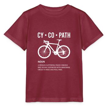 Cycopath - Stanley/Stella Kinder T-Shirt MINI CREATOR  - Burgunderrot - Vorne - Kain (125cm)