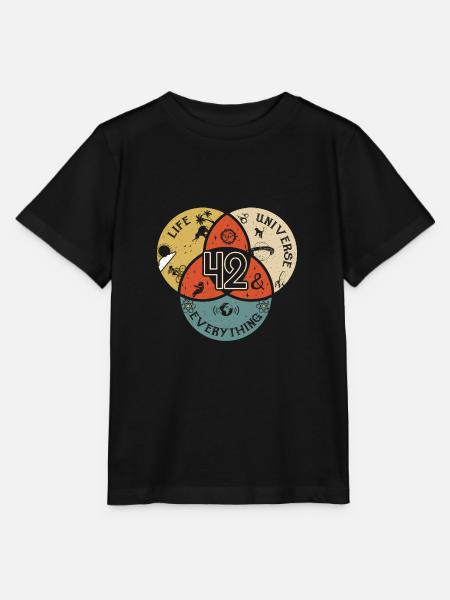 Antwort Physik Mathematik Spruch Universum - Stanley/Stella Kinder T-Shirt MINI CREATOR - Schwarz