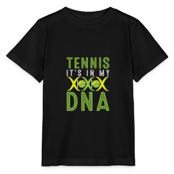 Tennis Is In My DNA Funny Tennis Player - Stanley/Stella Kinder T-Shirt MINI CREATOR  - Schwarz - Vorne - Mikhail (115cm)