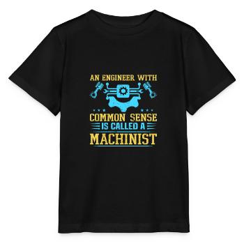 Funny Machinist Machine Operator Machining - Stanley/Stella MINI CREATOR Kids’ T-Shirt - black - Front - Mikhail (115cm)