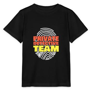 Détective privé Équipe d’enquêteur espion - T-shirt bio MINI CREATOR Stanley/Stella Enfant - noir - Devant - Mikhail (115cm)
