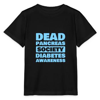 Dead Pancreas Society Sensibilisation au diabète DT1 - T-shirt bio MINI CREATOR Stanley/Stella Enfant - noir - Devant - Mikhail (115cm)