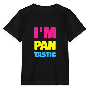I'm Pan Tastic Pansexual LGBT Pride Pan - Stanley/Stella MINI CREATOR Kids’ T-Shirt - black - Front - Mikhail (115cm)