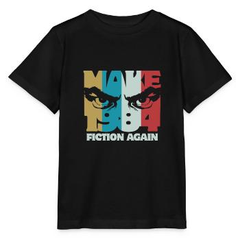 Redevenir une fiction de 1984 - Orwell - T-shirt bio MINI CREATOR Stanley/Stella Enfant - noir - Devant - Mikhail (115cm)