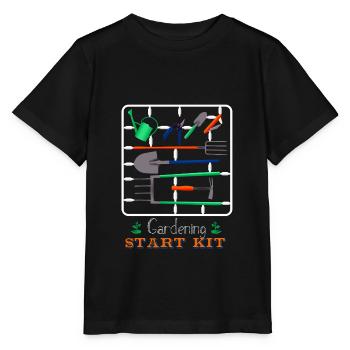 Gardening start kit - T-shirt bio MINI CREATOR Stanley/Stella Enfant - noir - Devant - Mikhail (115cm)
