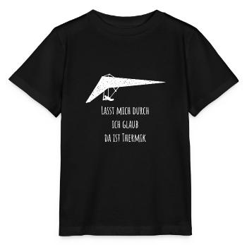 Lasst mich durch ich glaub da ist Thermik Drachen - Stanley/Stella Kinder T-Shirt MINI CREATOR  - Schwarz - Vorne - Mikhail (115cm)