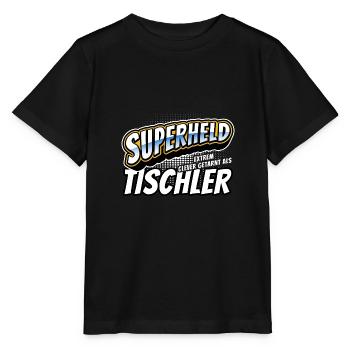 Superheld, clever getarnt als Tischler - Stanley/Stella Kinder T-Shirt MINI CREATOR  - Schwarz - Vorne - Mikhail (115cm)