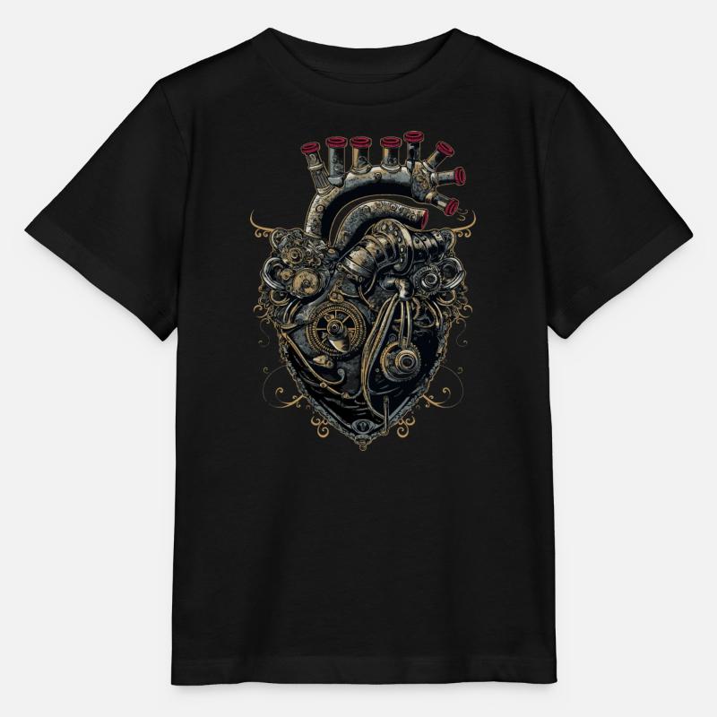Ich liebe Steampunk - Stanley/Stella Kinder T-Shirt MINI CREATOR  - Schwarz