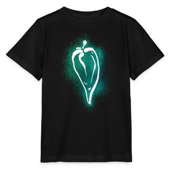 Schwarzlicht Neon Chili - Stanley/Stella Kinder T-Shirt MINI CREATOR  - Schwarz - Vorne - Mikhail (115cm)