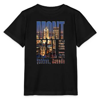 Paysage urbain de Montréal - T-shirt bio MINI CREATOR Stanley/Stella Enfant - noir - Devant - Mikhail (115cm)