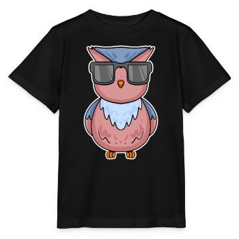 Owl with glasses - Stanley/Stella MINI CREATOR Kids’ T-Shirt - black - Front - Mikhail (115cm)