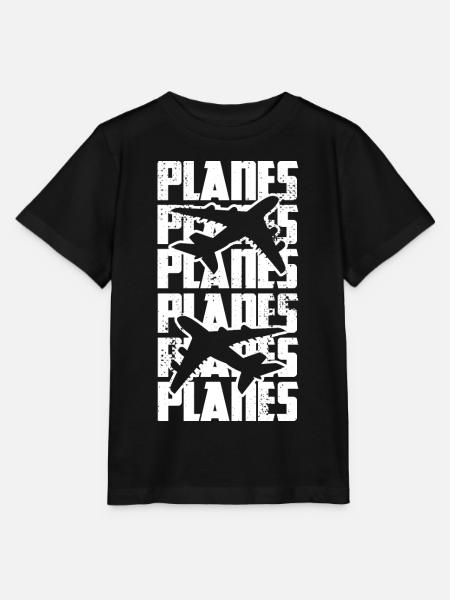 Flugzeuge - Stanley/Stella Kinder T-Shirt MINI CREATOR - Schwarz