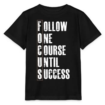 Suivez un cours jusqu’au succès - T-shirt bio MINI CREATOR Stanley/Stella Enfant - noir - Devant - Mikhail (115cm)