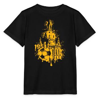 1953 Dresden Fußball Frauenkirche Souvenir Symbol - Stanley/Stella Kinder T-Shirt MINI CREATOR  - Schwarz - Vorne - Mikhail (115cm)